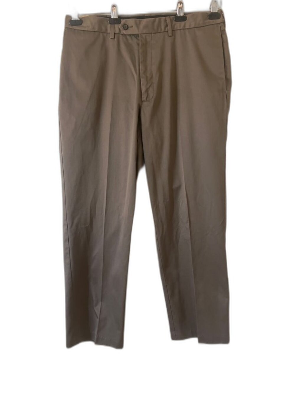 Haggar Men's Brown Dress Pants - Classic Straight Fit Size 38x31